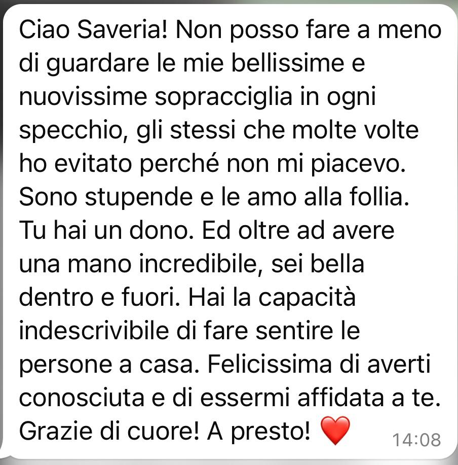 WhatsApp review from a client