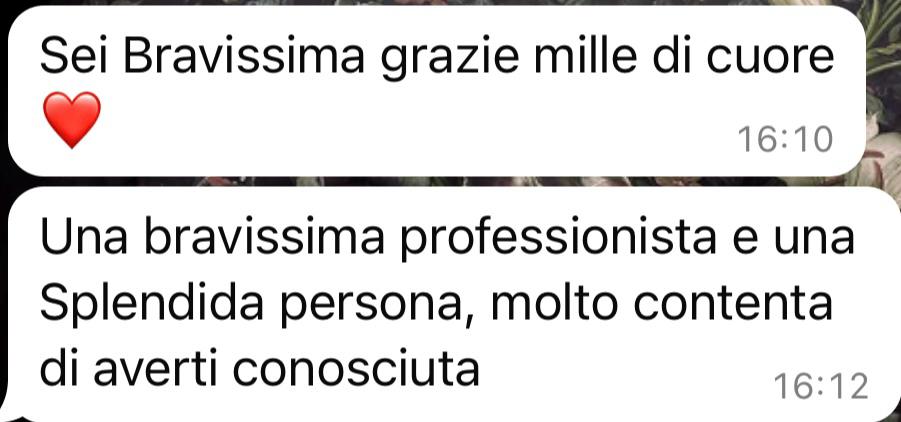 WhatsApp review from a client