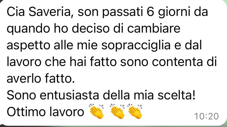 WhatsApp review from a client